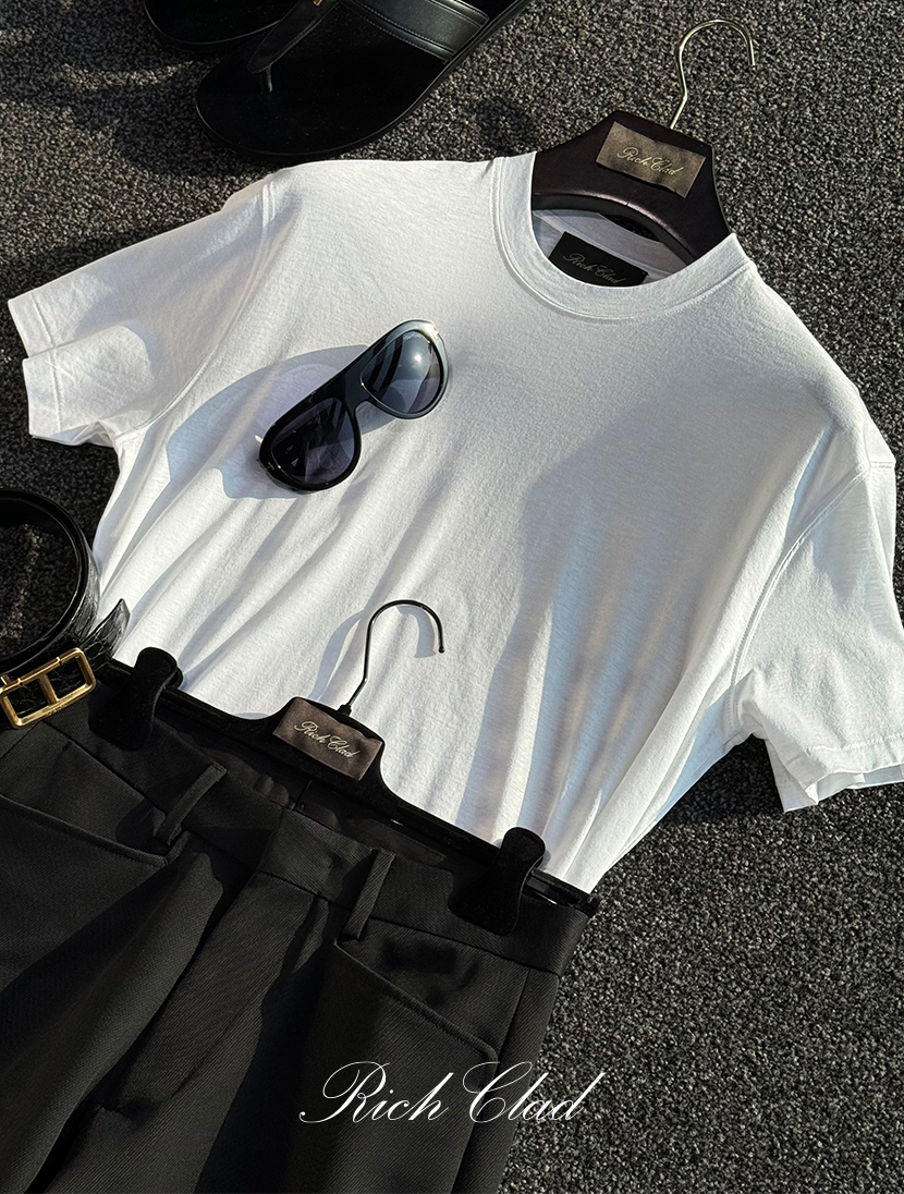 [Rich Clad] 럭스 라이오셀 티셔츠 ( WHITE )
