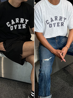 [carry over] 스포티 로고 스트링 티셔츠 ( 2 color )