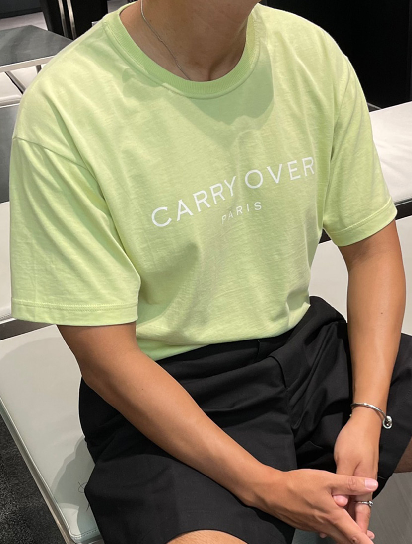 [carry over] 레터링 로고 티셔츠 ( AVOCADO )